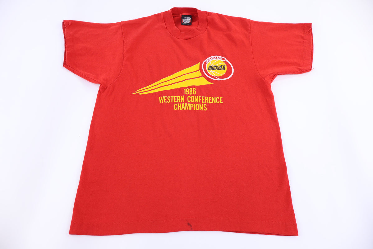1986 Houston Rockets Basketball Western Champs T-shirt product image 1