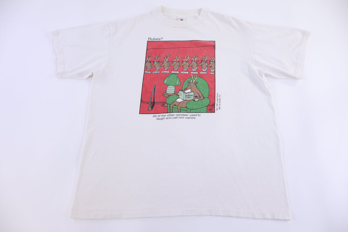 1991 Rudolph Christmas Graphic T-shirt product image 1